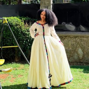 Elegance in Simple Traditional Ethiopian Dress: Cultural Design in Habesha Dress Beautiful Handcrafted Eritrean Clothing
