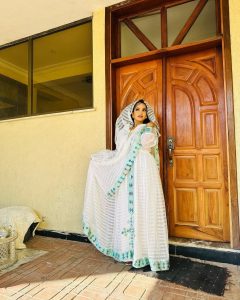 Emerald Grace Habesha Dress Light Green Elegance in Habesha Kemis