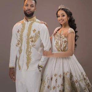 Habesha Wedding Outfit Couples' Wedding Cloth Habesha Couples' Wedding Dress Habesha Kemis Zuria Habesha Cloth for Couples