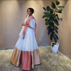 Radiant Red Traditional Ethiopian Dress: Short Sleeved Modern Eritrean Dress for Any Events Habesha Dress