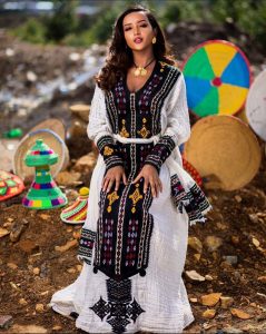 Colorful Tilet Ashenda Dress Beautiful Festive Eritrean Dress