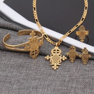 Ethiopian cross Jewelry Sets